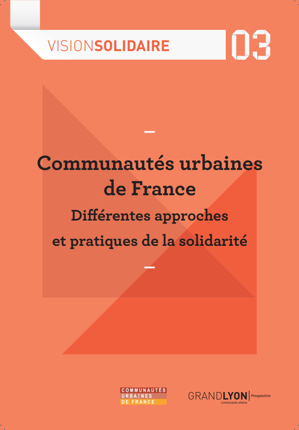 Couverture de l'étude "Communautés urbaines de France : Différentes approches et pratiques de la solidarité"